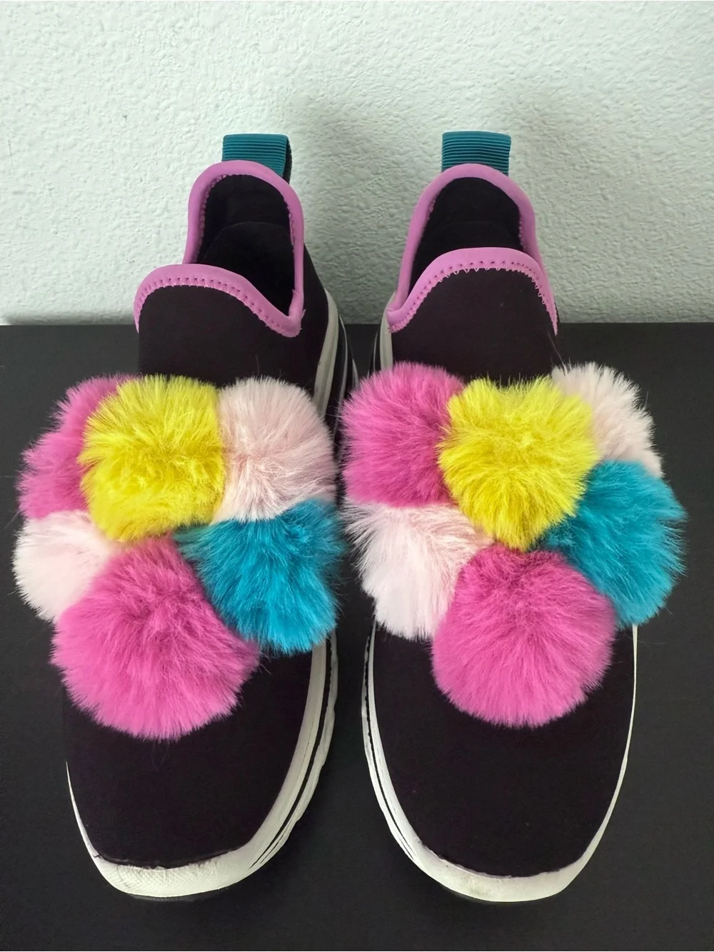 UGG Dots Colorful Pom-Pom Runner Trainers Sneakers - Picture 2 of 12